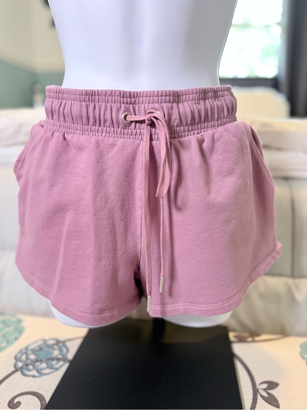 Auden Dusty Pink Athletic Lounge Shorts with Drawstring
